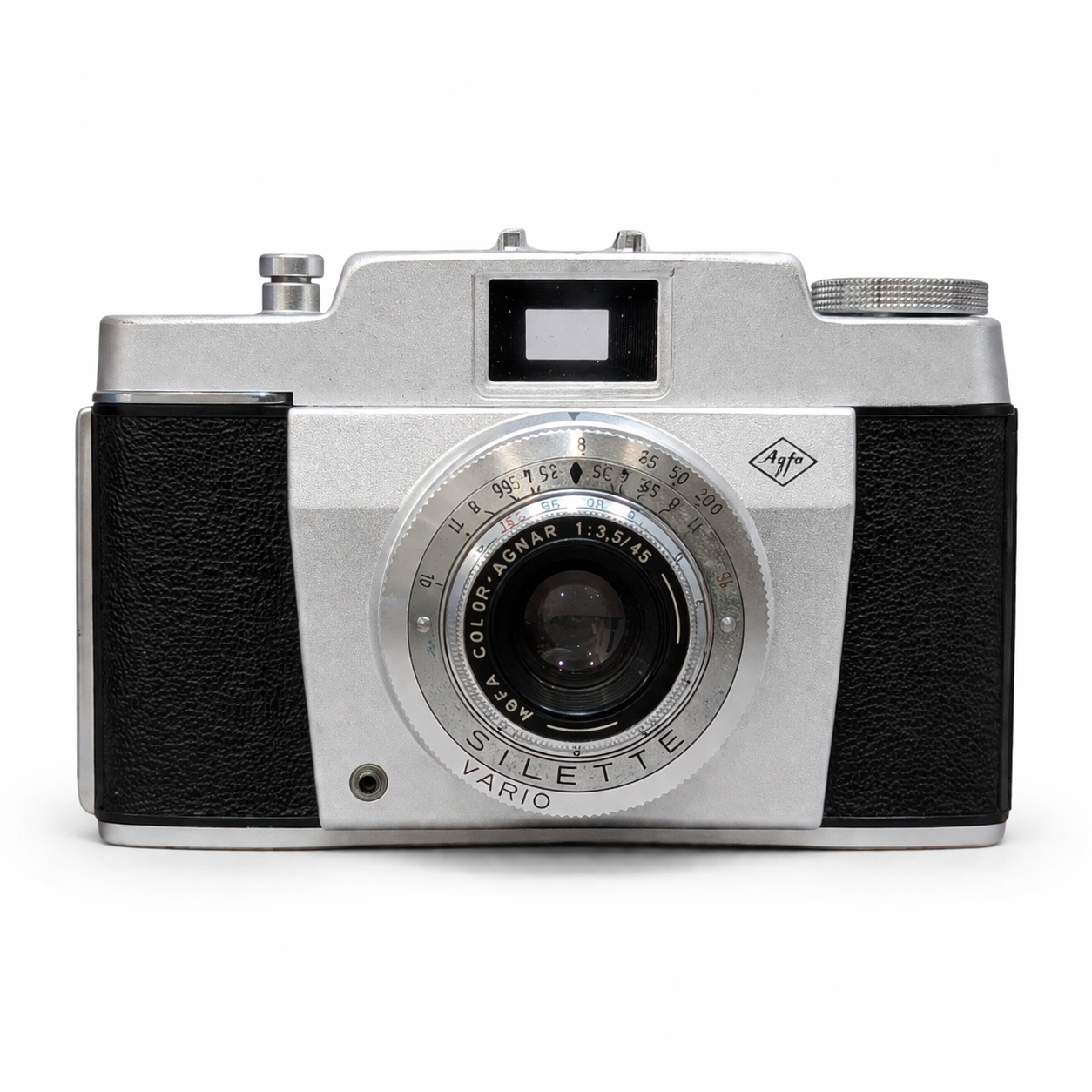 Vintage Agfa Silette Vario 35mm Viewfinder Camera with Color-Agnar f/3.5 45mm Lens & Case #58551