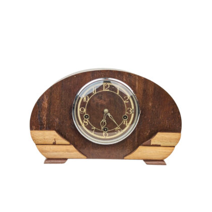Vintage Art Deco Wood Case Mantle Clock Untested Sold As-Is 36x22x15cm #68419