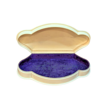 Vintage Celluloid Jewellery & Trinket Box with Velvet Lining | 17 x 14 x 4.5cm #70373