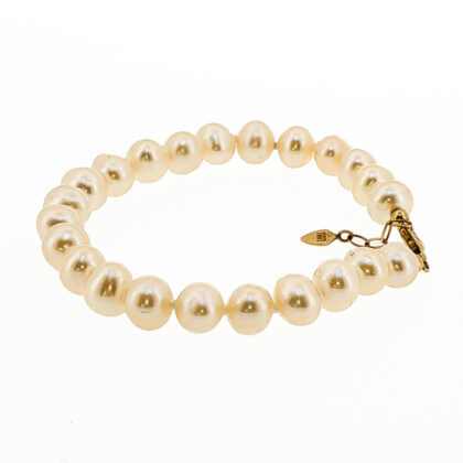 Monty's 10ct Yellow Gold Cultured Freshwater Pearl Bracelet #70599