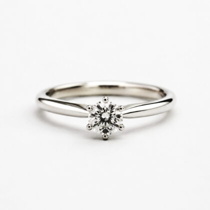 Monty's 18ct White Gold 0.36ct Diamond Solitaire Engagement Ring | H/P1 | Size N #70527