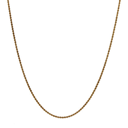 The Top 10 Necklace Link Types 18ct Yellow Gold Rope Chain Necklace | 50cm | 3.1g | 2.2mm #70251