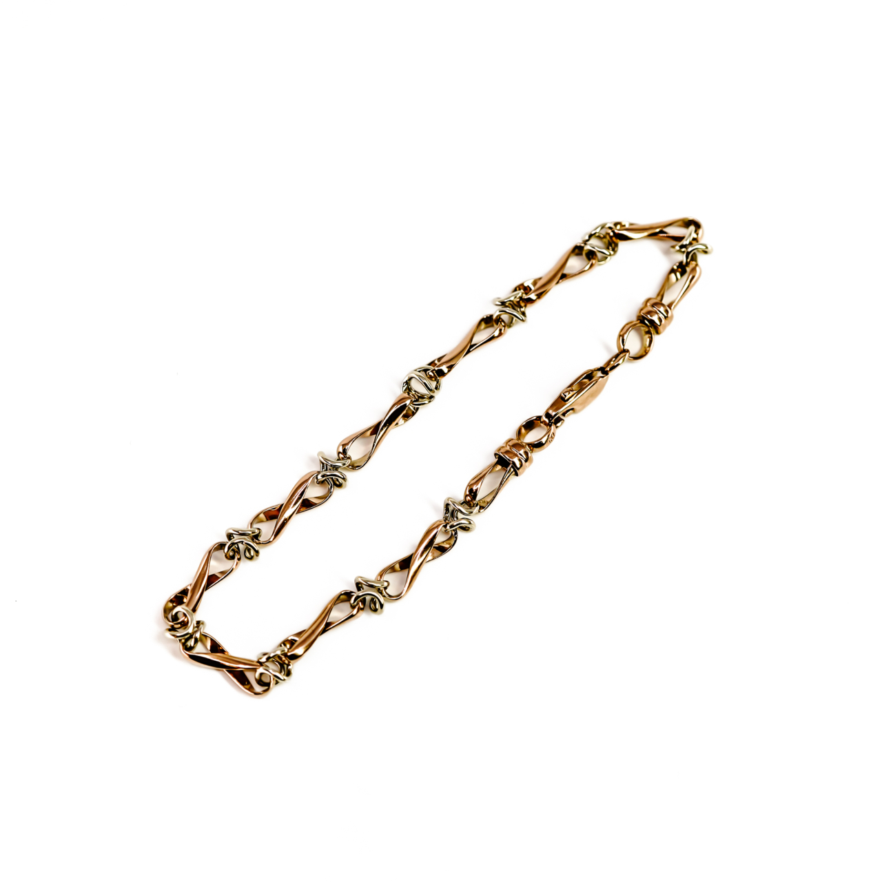 9ct Two-Tone Gold Knot Link Bracelet | Rose & White Gold | 19cm | 8.8g | Hallmarked 9ct #70152 9ct Two-Tone Gold Knot Link Bracelet | Rose & White Gold | 19cm | 8.8g | Hallmarked 9ct #70152 - Image 10