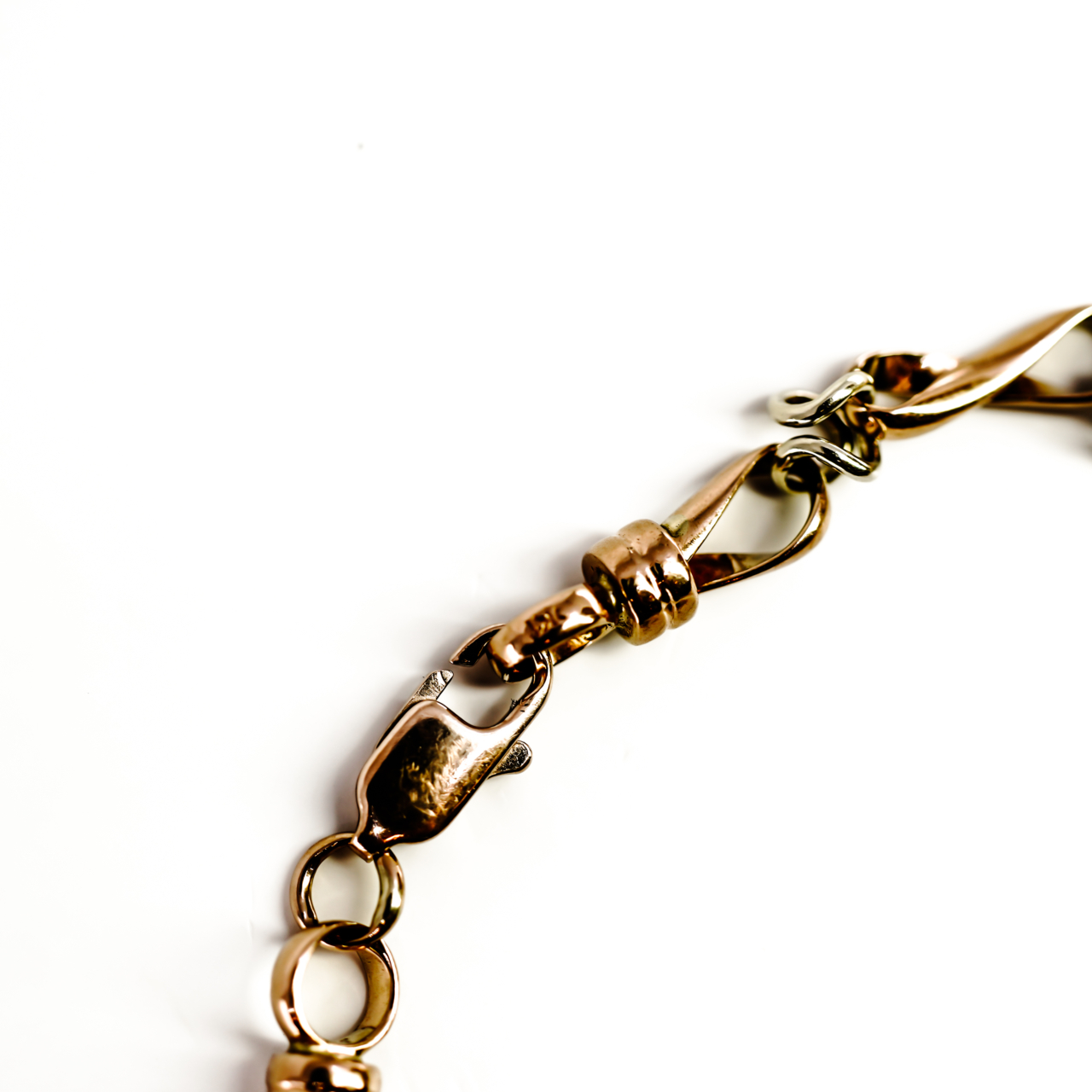 9ct Two-Tone Gold Knot Link Bracelet | Rose & White Gold | 19cm | 8.8g | Hallmarked 9ct #70152 9ct Two-Tone Gold Knot Link Bracelet | Rose & White Gold | 19cm | 8.8g | Hallmarked 9ct #70152 - Image 9