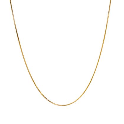 The Top 10 Necklace Link Types 9ct Yellow Gold Curb Link Chain Necklace | 55cm | 4.5g | Hallmarked 375 #70263