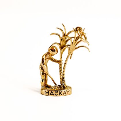 9ct Yellow Gold Mackay Sugar Cane Charm Pendant | 30mm | 4.9g #70250