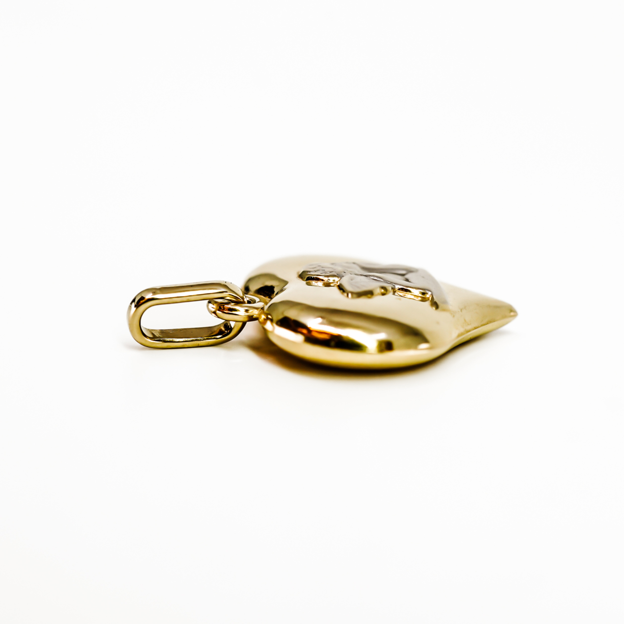 9ct Yellow Gold Two-Tone Cherub Heart Pendant | 16mm | 0.8g #70246 9ct Yellow Gold Two-Tone Cherub Heart Pendant | 16mm | 0.8g #70246 - Image 4