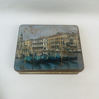A.W. Allen's Melbourne Vintage Toffee Tin | Venice Grand Canal Scene | 21 x 13.5cm #70424-1