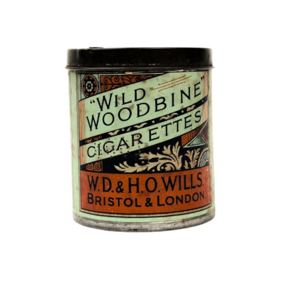 Antique W.D. & H.O. Wills Wild Woodbine Cigarettes Tin | 50s | Late 1800s | Bristol & London #70559