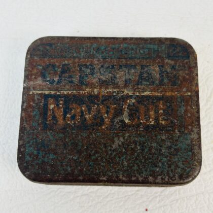 Capstan Navy Cut Antique Vesta / Tobacco Tin | W.D. & H.O. Wills | Heavy Patina | Tobacciana #70423-8