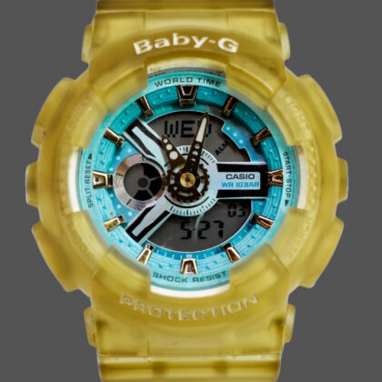 Casio Baby-G BA110SC  Yellow Watch + Box #70381