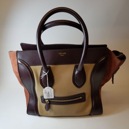 Céline Phantom Luggage Tote | Tri-Colour Leather & Suede | With Dust Bag | 31 x 29 x 17cm #45025