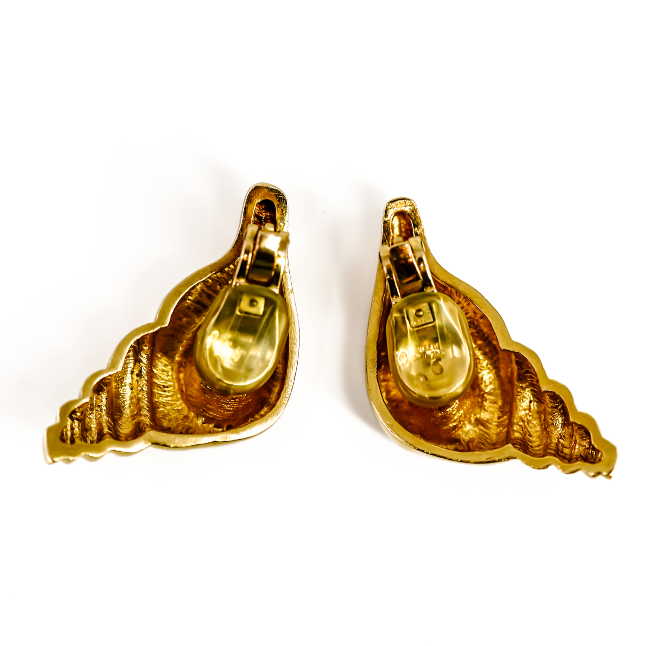 Ilias Lalaounis 18ct Gold Seashell Earrings | Yellow Gold | Hallmarked Greece 750 | c.1979 | 27.4g #70174 Ilias Lalaounis 18ct Gold Seashell Earrings | Yellow Gold | Hallmarked Greece 750 | c.1979 | 27.4g #70174 - Image 6