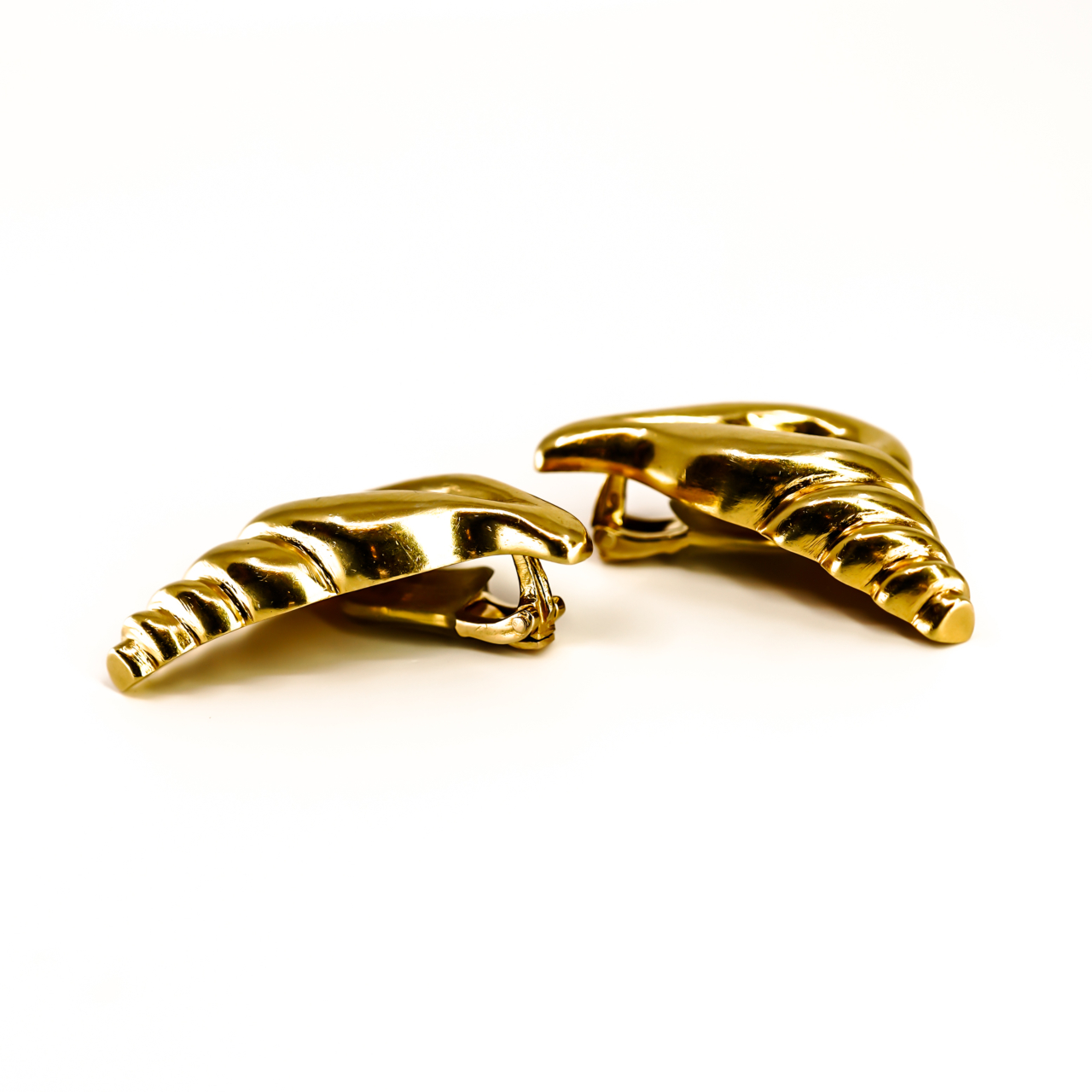 Ilias Lalaounis 18ct Gold Seashell Earrings | Yellow Gold | Hallmarked Greece 750 | c.1979 | 27.4g #70174 Ilias Lalaounis 18ct Gold Seashell Earrings | Yellow Gold | Hallmarked Greece 750 | c.1979 | 27.4g #70174 - Image 8