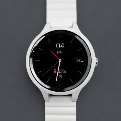 Live Life White Digital Mobile Alarm Smartwatch | White Silicone Strap | Box and Papers #70382