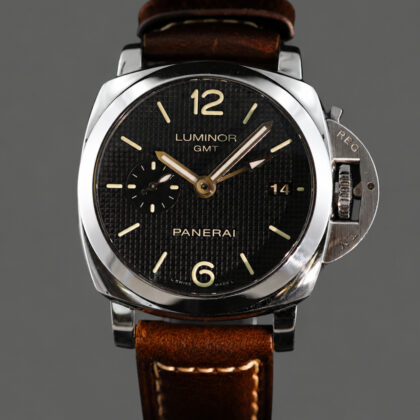 Visit Monty's Panerai Luminor 1950 GMT 3 Days Acciaio 42mm | PAM00535 | c.2014 | Box, Tools & Stamped Book #70541