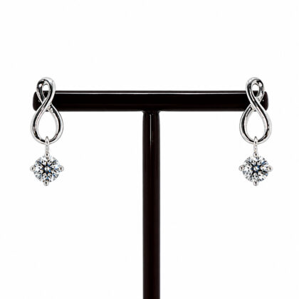 Sterling Silver CZ Infinity Drop Earrings | Hallmarked 925 #70267