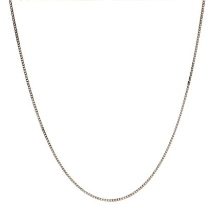 The Top 10 Necklace Link Types Sterling Silver Curb Link Chain Necklace | 50cm | 5.8g #70144