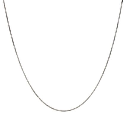 The Top 10 Necklace Link Types Sterling Silver Fine Curb Link Chain Necklace | 45cm | 2.8g #70147