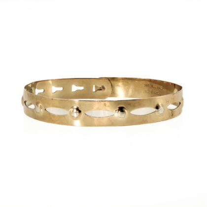 Monty's Vintage 9ct Double Gold Silver-Lined Bangle #70265