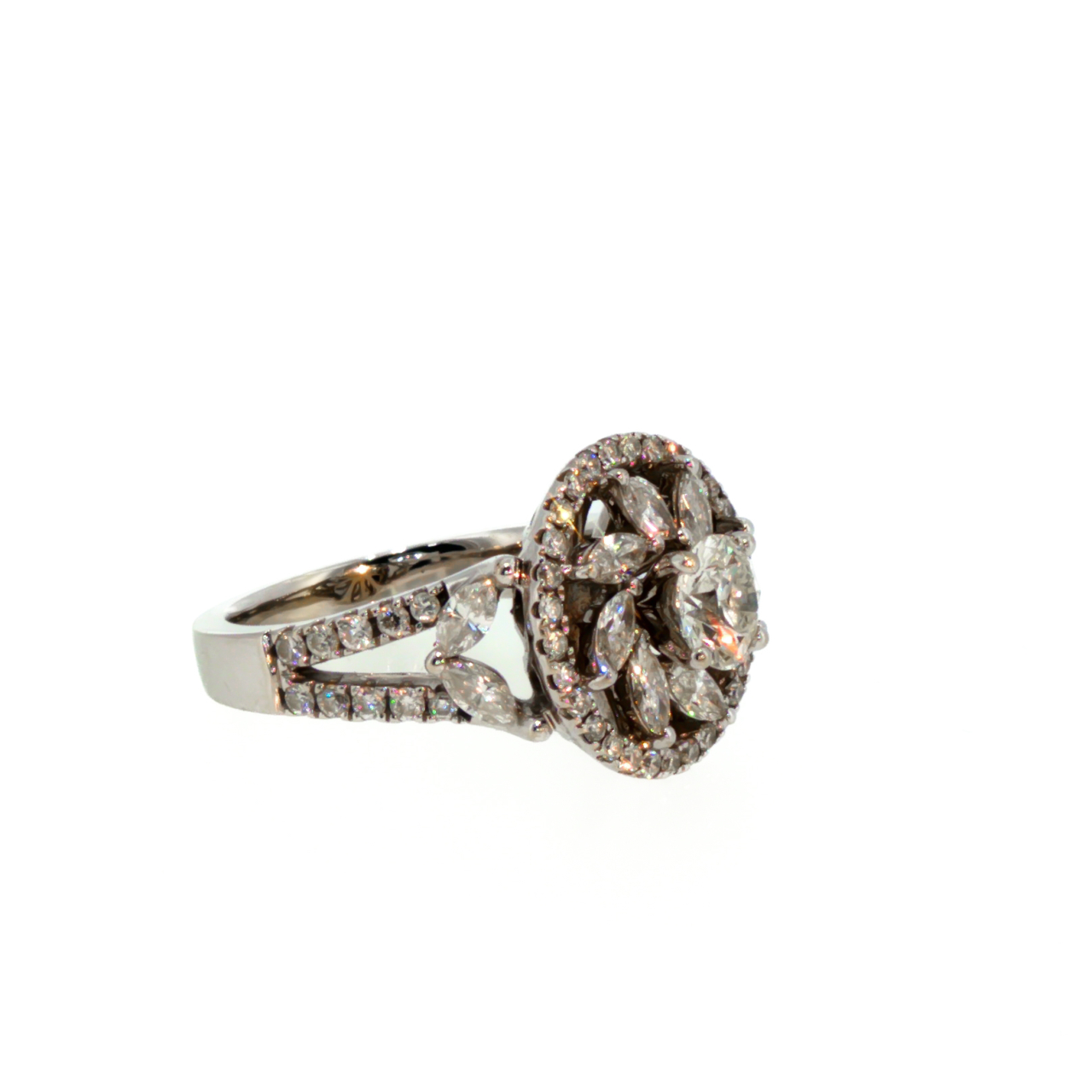 18ct White Gold Diamond Floral Cluster Ring Size K½ 7.2g Valued $7,920 #70439 18ct White Gold Diamond Floral Cluster Ring Size K½ 7.2g Valued $7,920 #70439 - Image 12