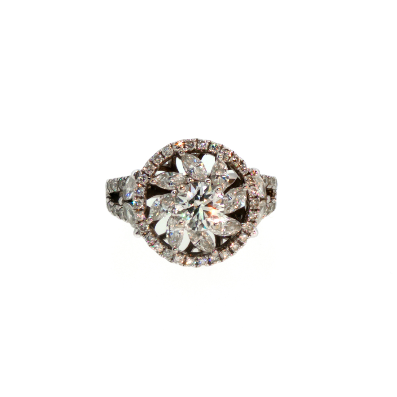 18ct White Gold Diamond Floral Cluster Ring Size K½ 7.2g Valued $7,920 #70439 18ct White Gold Diamond Floral Cluster Ring Size K½ 7.2g Valued $7,920 #70439 - Image 6