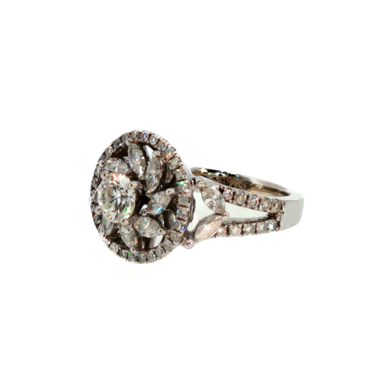 18ct White Gold Diamond Floral Cluster Ring Size K½ 7.2g Valued $7,920 #70439 18ct White Gold Diamond Floral Cluster Ring Size K½ 7.2g Valued $7,920 #70439 - Image 7