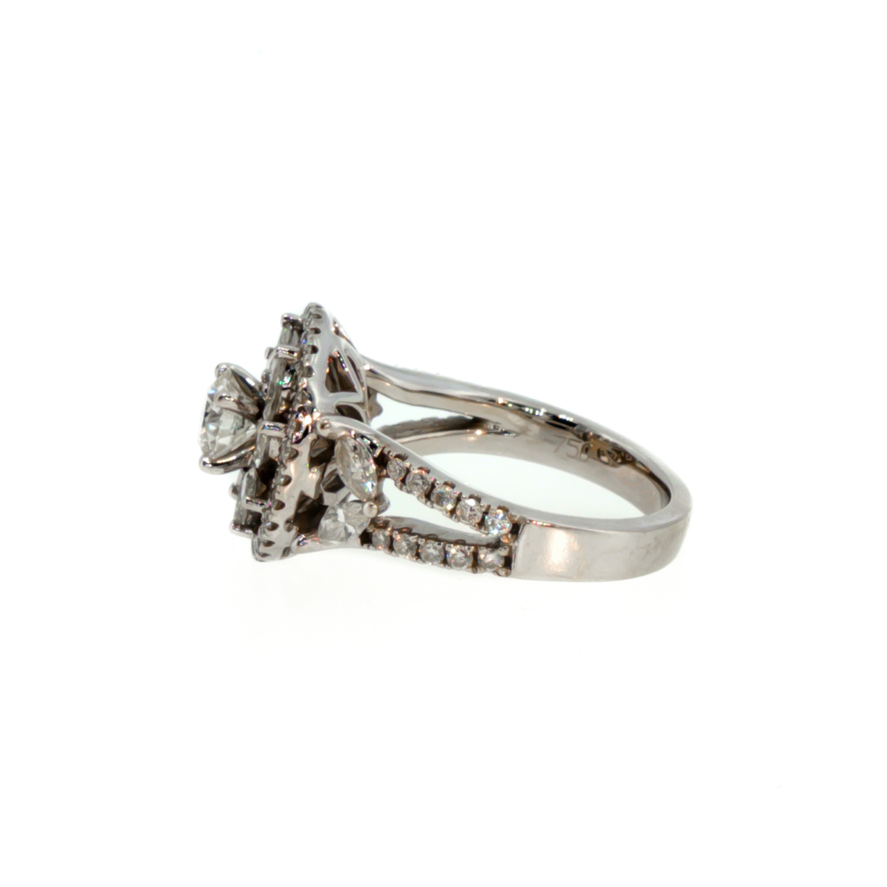 18ct White Gold Diamond Floral Cluster Ring Size K½ 7.2g Valued $7,920 #70439 18ct White Gold Diamond Floral Cluster Ring Size K½ 7.2g Valued $7,920 #70439 - Image 8