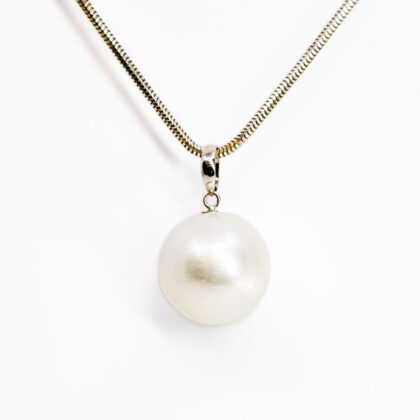 14ct White Gold South Sea Pearl Pendant #69309