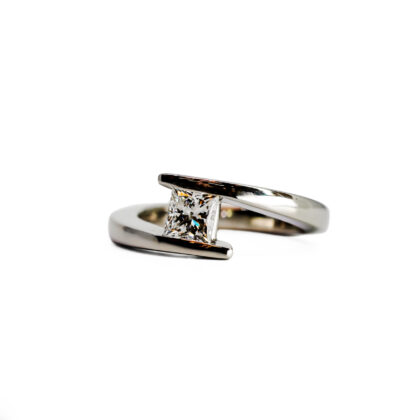 18ct White Gold 0.70ct D/VS2 GIA Princess Cut Diamond Ring | GIA Certified | Valued at $10,200 #70429