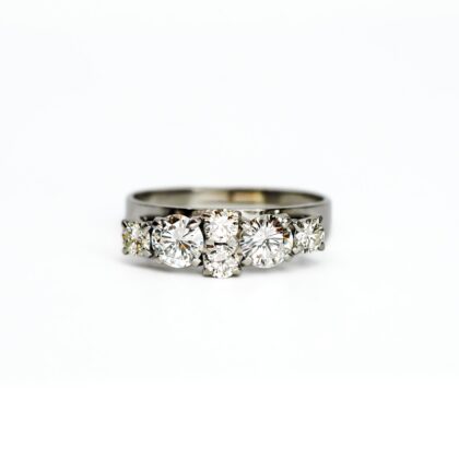 18ct White Gold 1.66ct TDW Diamond Ring | Valued at $9,450 | Size T #70468