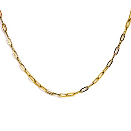 18ct Yellow Gold Hollow Paperclip Link Chain | 41cm | 2.9g | 2.8mm #70655