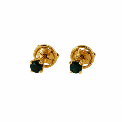 18ct Yellow Gold Sapphire Stud Earrings #70487