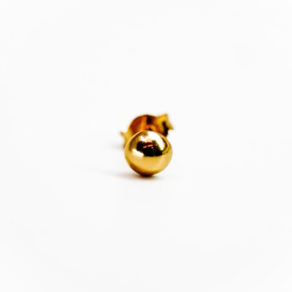 18ct Yellow Gold Single Stud Earring | 5mm | XRF Tested | 0.4g #70361
