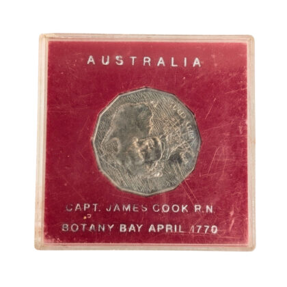 Monty's 1970 Captain James Cook Botany Bay April 1770 50c Coin In Presentation Case #70666