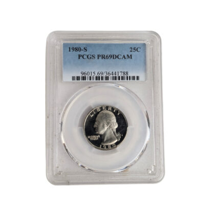 1980-S Washington Quarter Proof PCGS PR69DCAM 25C Certified Coin #64292-45