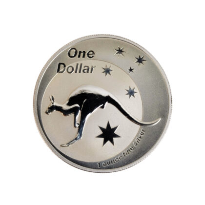 2005 Australia $1 Silver Kangaroo Coin | 1oz Fine Silver | Frosted Uncirculated | Display Case #69835
