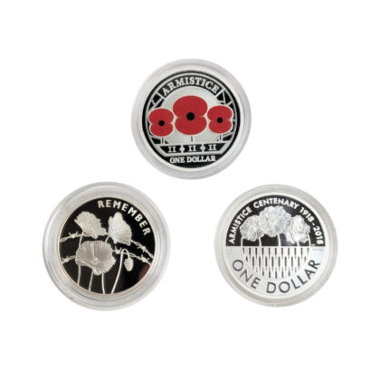 2018 Armistice Centenary Three Coin Silver Proof Set Australia New Zealand United Kingdom Boxed #70838