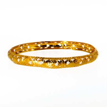 Monty's 22ct Yellow Gold Pierced Scrollwork Bangle | Hallmarked 22ct #70638