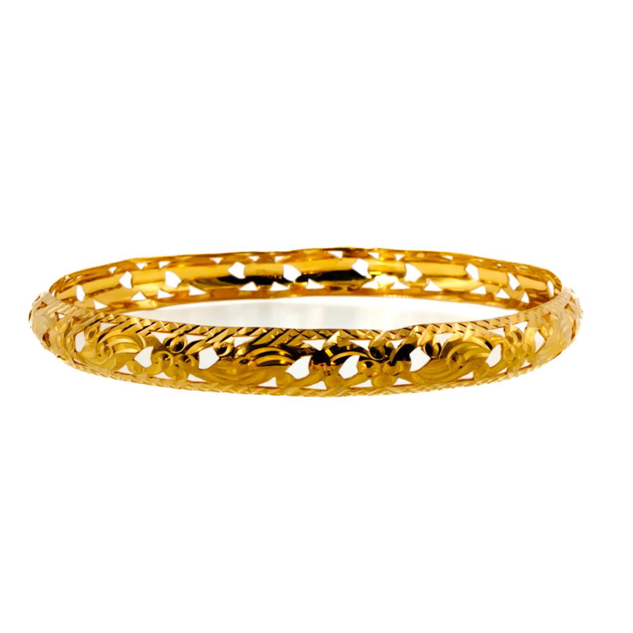 22ct Yellow Gold Pierced Scrollwork Bangle | Hallmarked 22ct #70638 22ct Yellow Gold Pierced Scrollwork Bangle | Hallmarked 22ct #70638 - Image 6