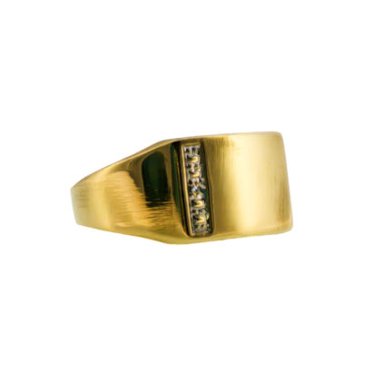 Monty's 9ct Yellow Gold Diamond Signet Ring | Men's | 2.9g Size X #70608