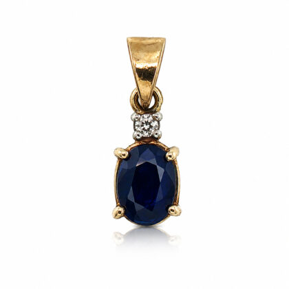 Monty's 9ct Yellow Gold Sapphire and Diamond Pendant #70494