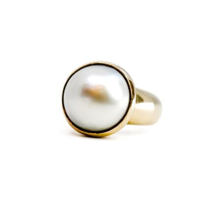 Monty's 9ct Yellow Gold South Sea Pearl Ring | Large Pearl | Statement Ring #70777