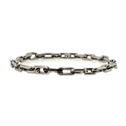Monty's Balenciaga B Chain Link Necklace | Silver-Tone Brass | B Logo Clasp #70576