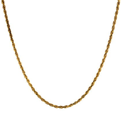 Gold Plated Sterling Silver Rope Chain Necklace 60cm 3.8mm Hallmarked 925 #70742