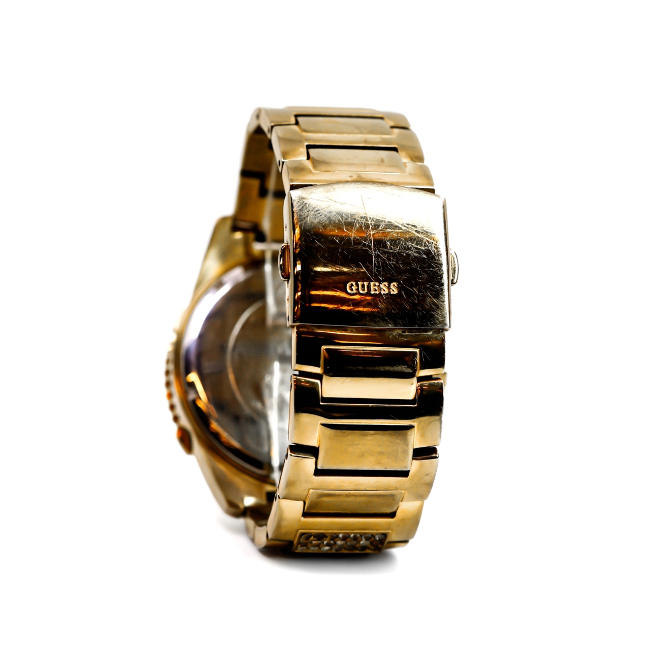 Guess W0799G2 Gold Tone Diamante 47mm Quartz Watch 19cm Band #65573 Guess W0799G2 Gold Tone Diamante 47mm Quartz Watch 19cm Band #65573 - Image 7