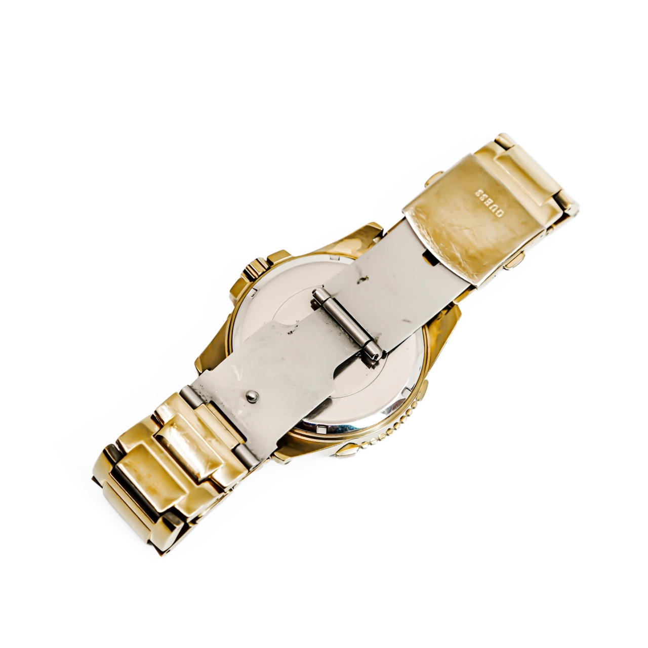 Guess W0799G2 Gold Tone Diamante 47mm Quartz Watch 19cm Band #65573 Guess W0799G2 Gold Tone Diamante 47mm Quartz Watch 19cm Band #65573 - Image 8