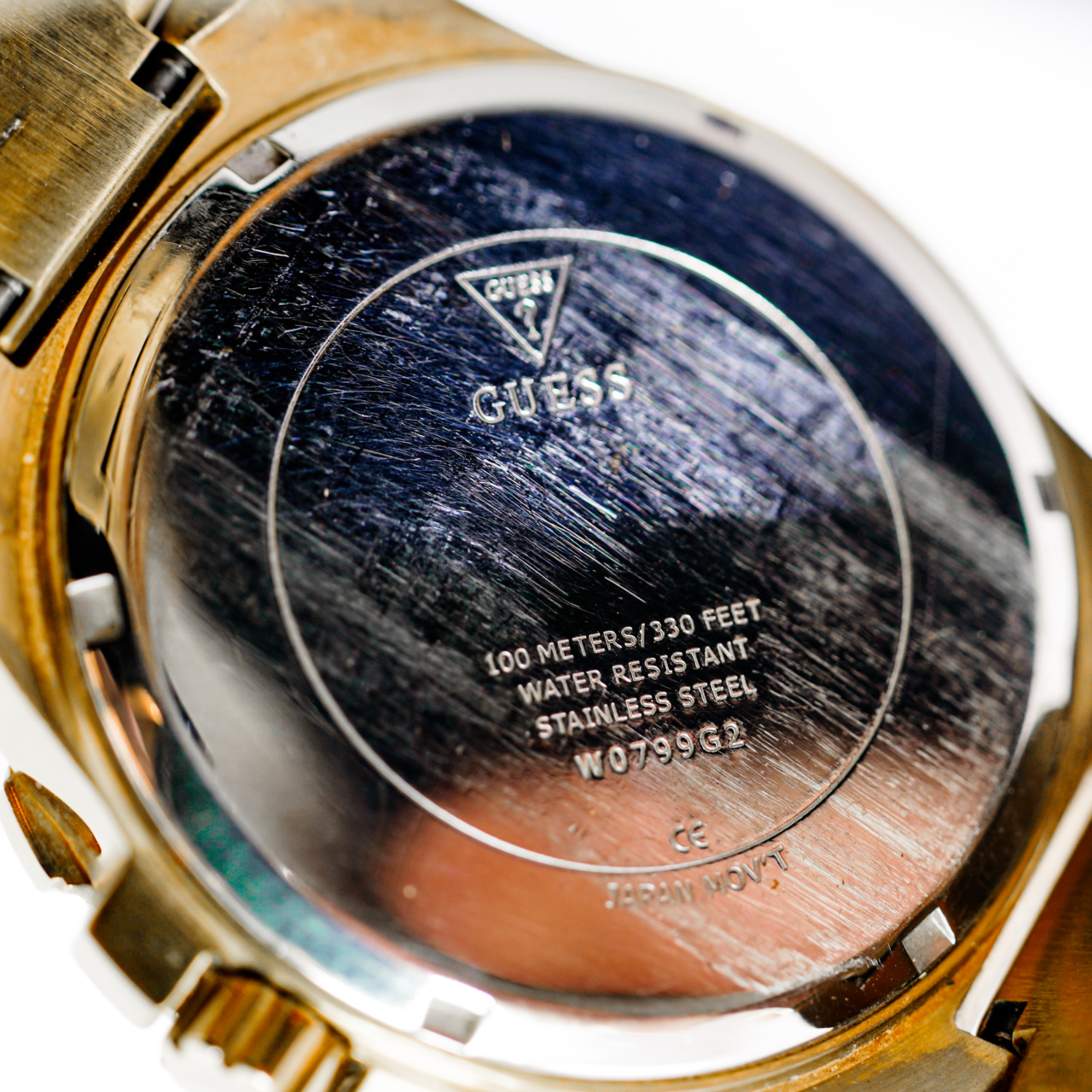 Guess W0799G2 Gold Tone Diamante 47mm Quartz Watch 19cm Band #65573 Guess W0799G2 Gold Tone Diamante 47mm Quartz Watch 19cm Band #65573 - Image 9