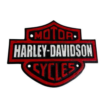 Harley-Davidson Motorcycles Cast Iron Wall Sign | 19cm Vintage Style Plaque #59125