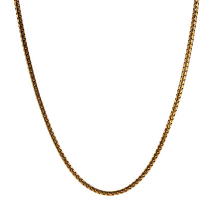 Monty's Italian Sterling Silver Gold-Plated Herringbone Chain Necklace | 38.4g #70254